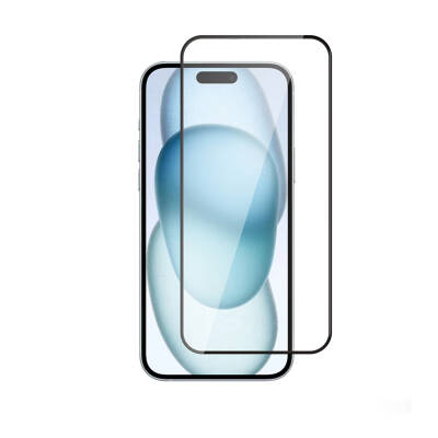 Apple iPhone 14 Pro Max ​​​​​​​​​​​​Zore 3D Rika Temperli Cam Ekran Koruyucu Siyah