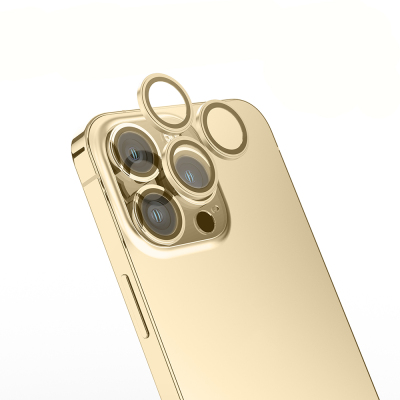 Apple iPhone 14 Pro Max Zore Mikro Camera Lens Protector Gold