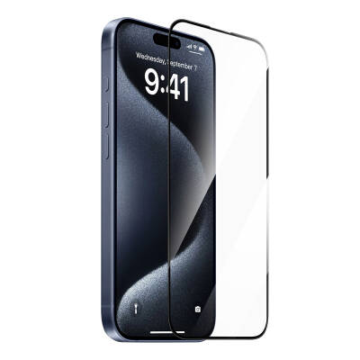 Apple iPhone 14 Pro Wiwu GT-008 Polymer Oleophobic Coating Transparent Smooth Tempered Glass Screen Protector 10 Pack-32779 Black