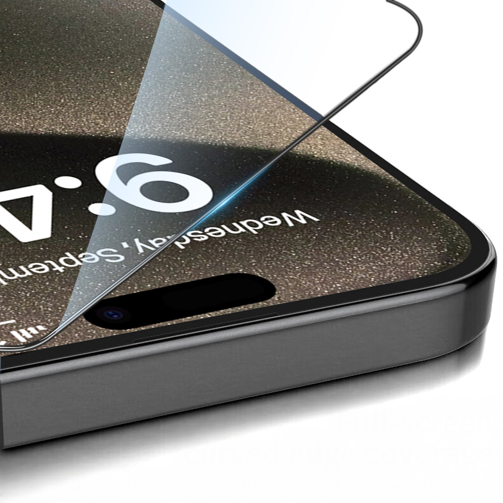 Apple iPhone 14 Zore 3D Oliv HD Temperli Cam Ekran Koruyucu + Kolay Uygulama Aparatı - 6