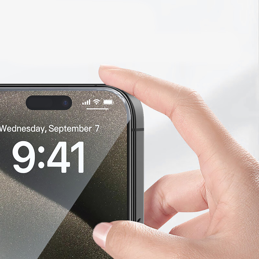Apple iPhone 14 Zore 3D Oliv HD Temperli Cam Ekran Koruyucu + Kolay Uygulama Aparatı - 7