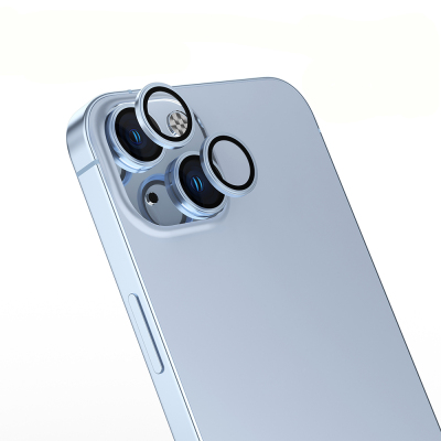 Apple iPhone 14 Zore Mikro Kamera Lens Koruyucu Mavi