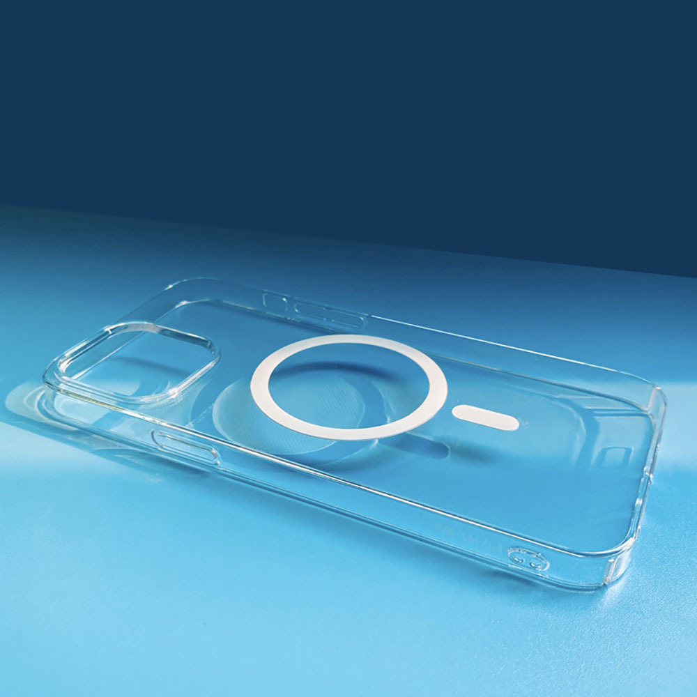 Apple iPhone 15 Camera Protected M-Safe Charging Transparent Zore London Hard PC Case - 9