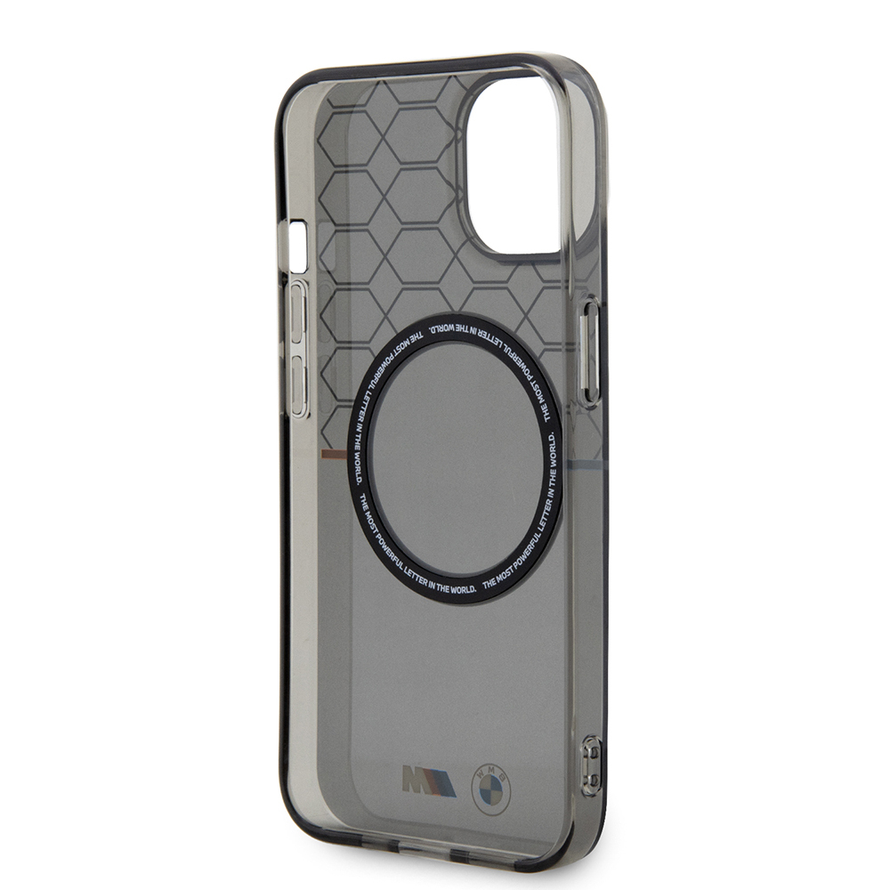 Apple iPhone 15 Case BMW Magsafe Charging Feature Transparent M Design Original Licensed Cover - 8