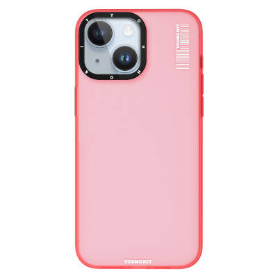 Apple iPhone 15 Case Frosted Matte Design Youngkit Hidden Sand Series Cover Pink