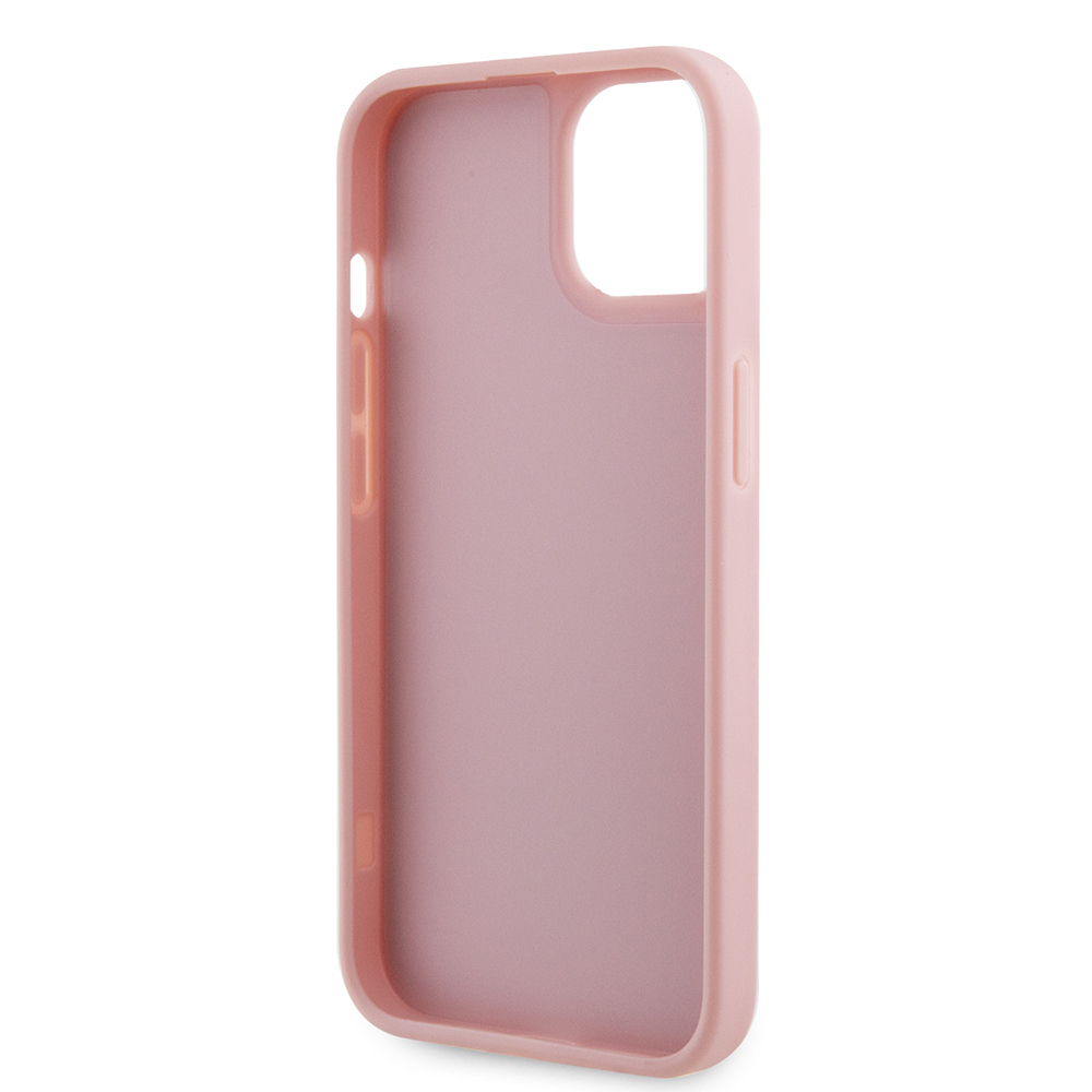 Apple iPhone 15 Case Guess Original Licensed Stone Back Surface Triangle Logo Cover - 11