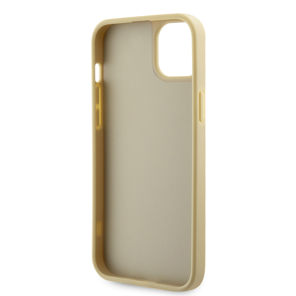 Apple iPhone 15 Case Guess Original Licensed Stone Back Surface Triangle Logo Cover - 25