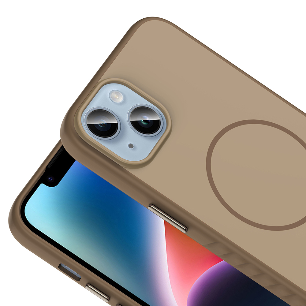 Apple iPhone 15 Case M-safe Charging Enabled Zore Tea Cover - 10