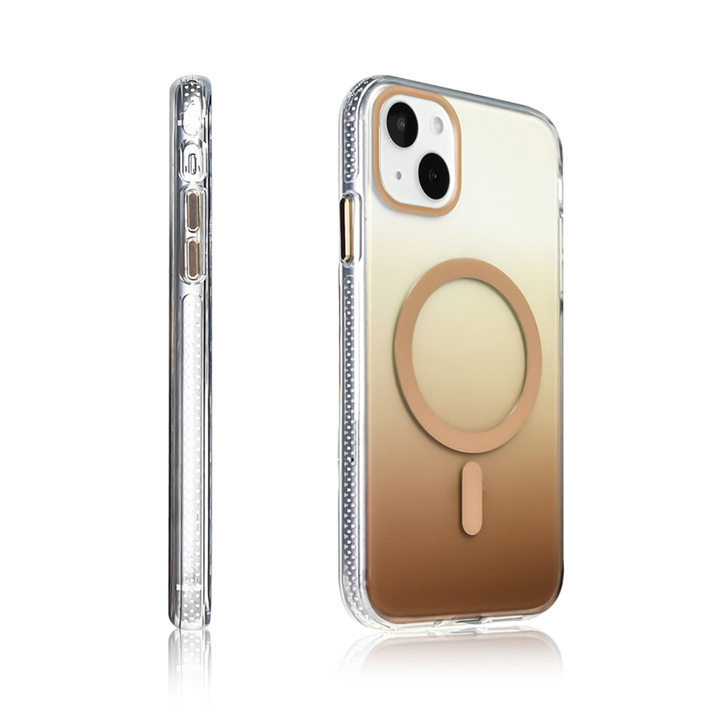 Apple iPhone 15 Case M-safe Charging Feature Transparent Color Transition Zore Toros Cover - 18