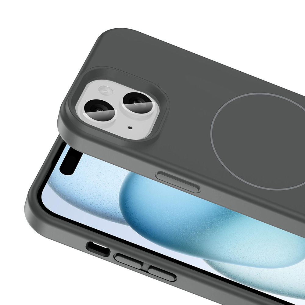 Apple iPhone 15 Case Magsafe Charging Featured Liquid Technology Erasable Hard Zore Kivi Cover - 25