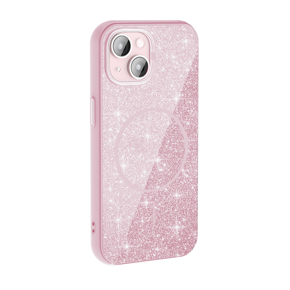 Apple iPhone 15 Case Magsafe Shining Glitter Zore Okso Cover with Charging Feature - 7