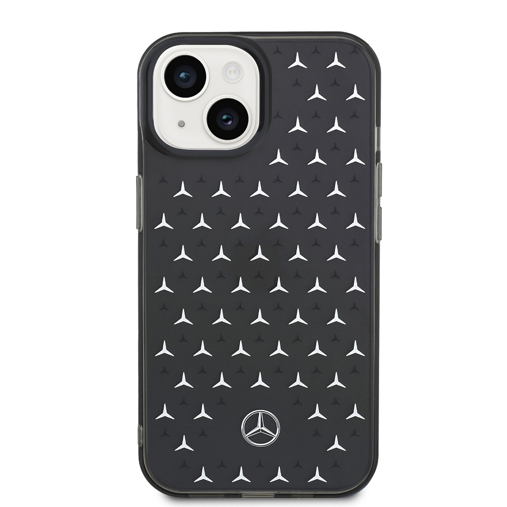 Apple iPhone 15 Case Mercedes Benz Dual Layer Star Pattern Design Cover - 5