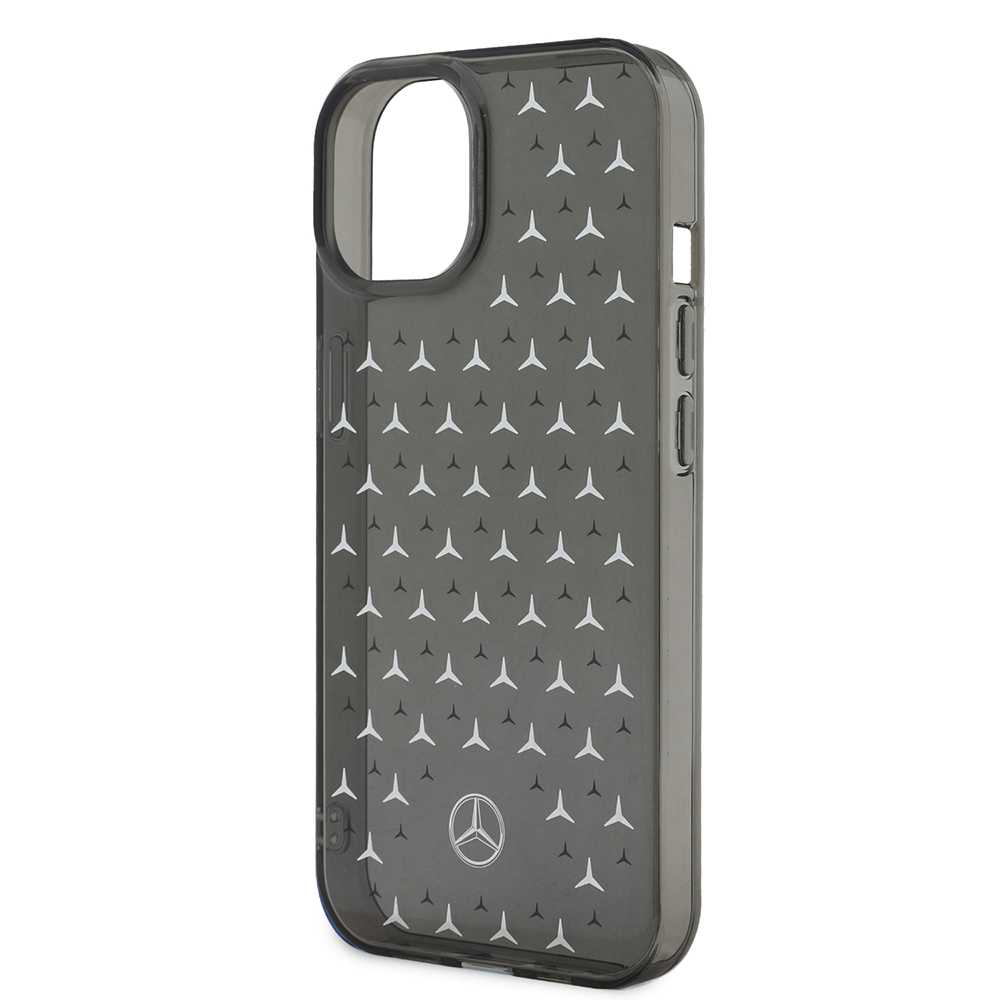 Apple iPhone 15 Case Mercedes Benz Dual Layer Star Pattern Design Cover - 8