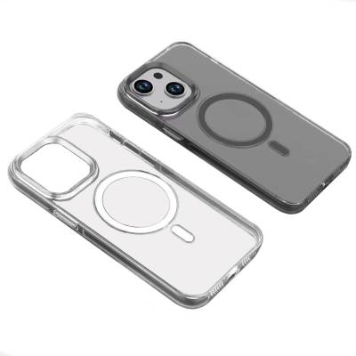 Apple iPhone 15 Case Transparent Efsane Cover with Zore Wireless Charging Feature Colorless