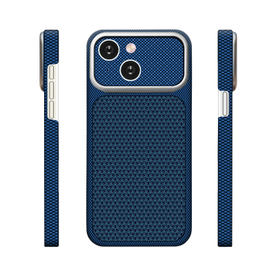 Apple iPhone 15 Case with M-Safe Charging Feature, Zore Paris Nexel Hard PC Cover Navy blue
