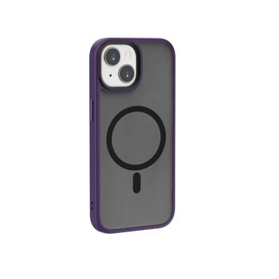 Apple iPhone 15 Case Wiwu FGG-011 Magsafe Charging Featured Camera Protected Cover Purple