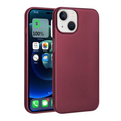 Apple iPhone 15 Case Zore Premier Silicone Cover Plum