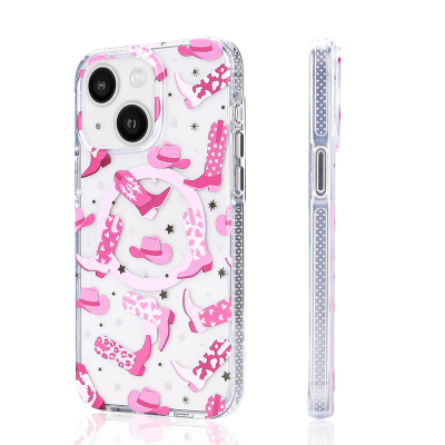 Apple iPhone 15 Case Zore Stilo Cover with Magsafe Charging Feature Pink