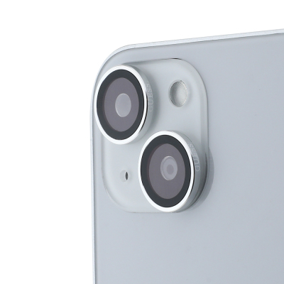 Apple iPhone 15 Guess Orjinal Lisanslı Metal Kamera Lens Koruyucu Gümüş