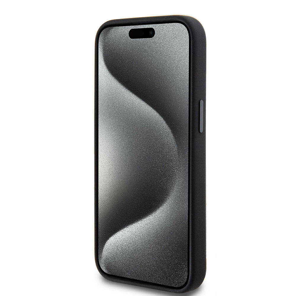 Apple iPhone 15 Kılıf AMG Orjinal Lisanslı M-safe Şarj Özellikli Silikon Kırmızı Çizgili Kapak - 5