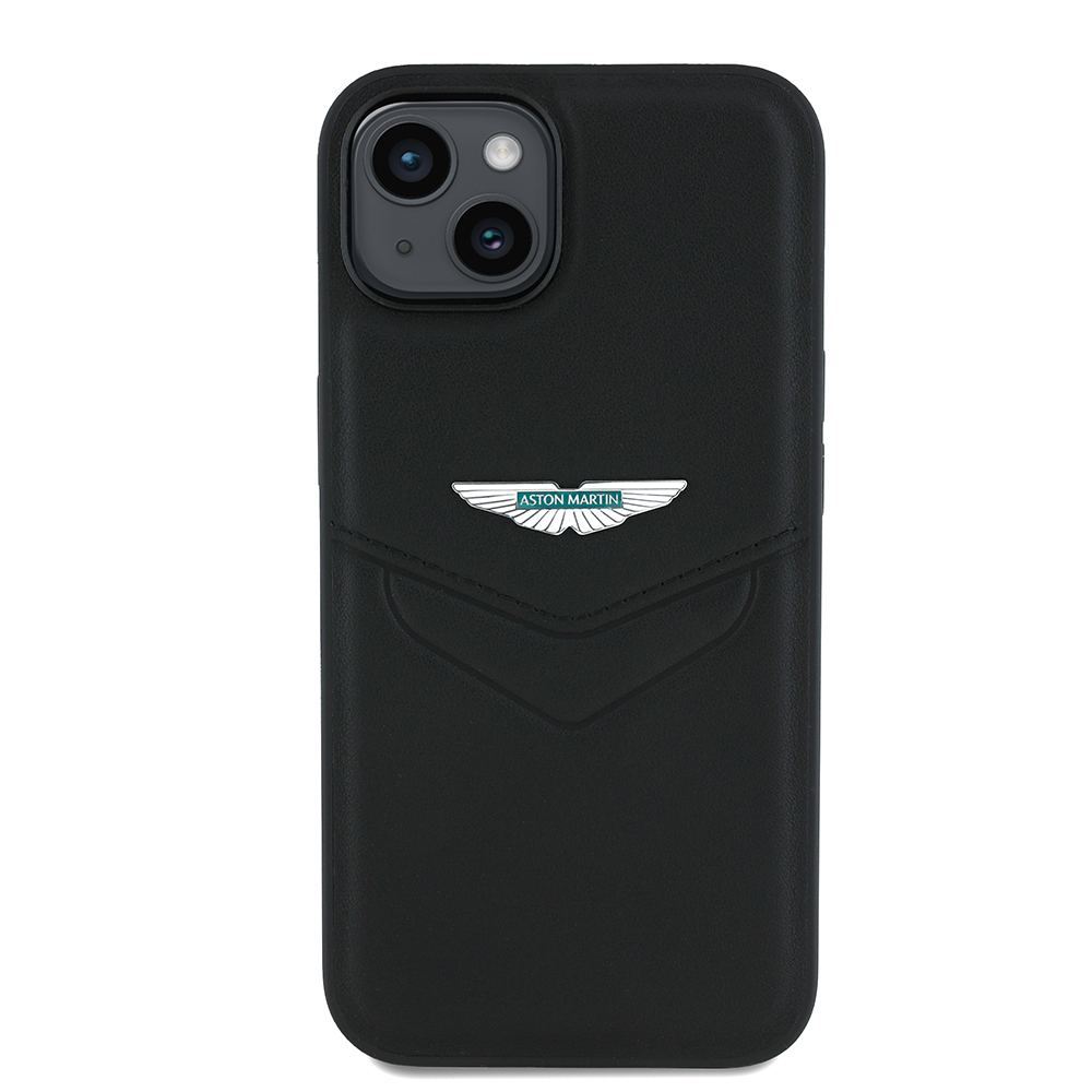 Apple iPhone 15 Kılıf Aston Martin Orjinal Lisanslı Victory Dizayn PU Deri Metal Logolu Kapak - 4