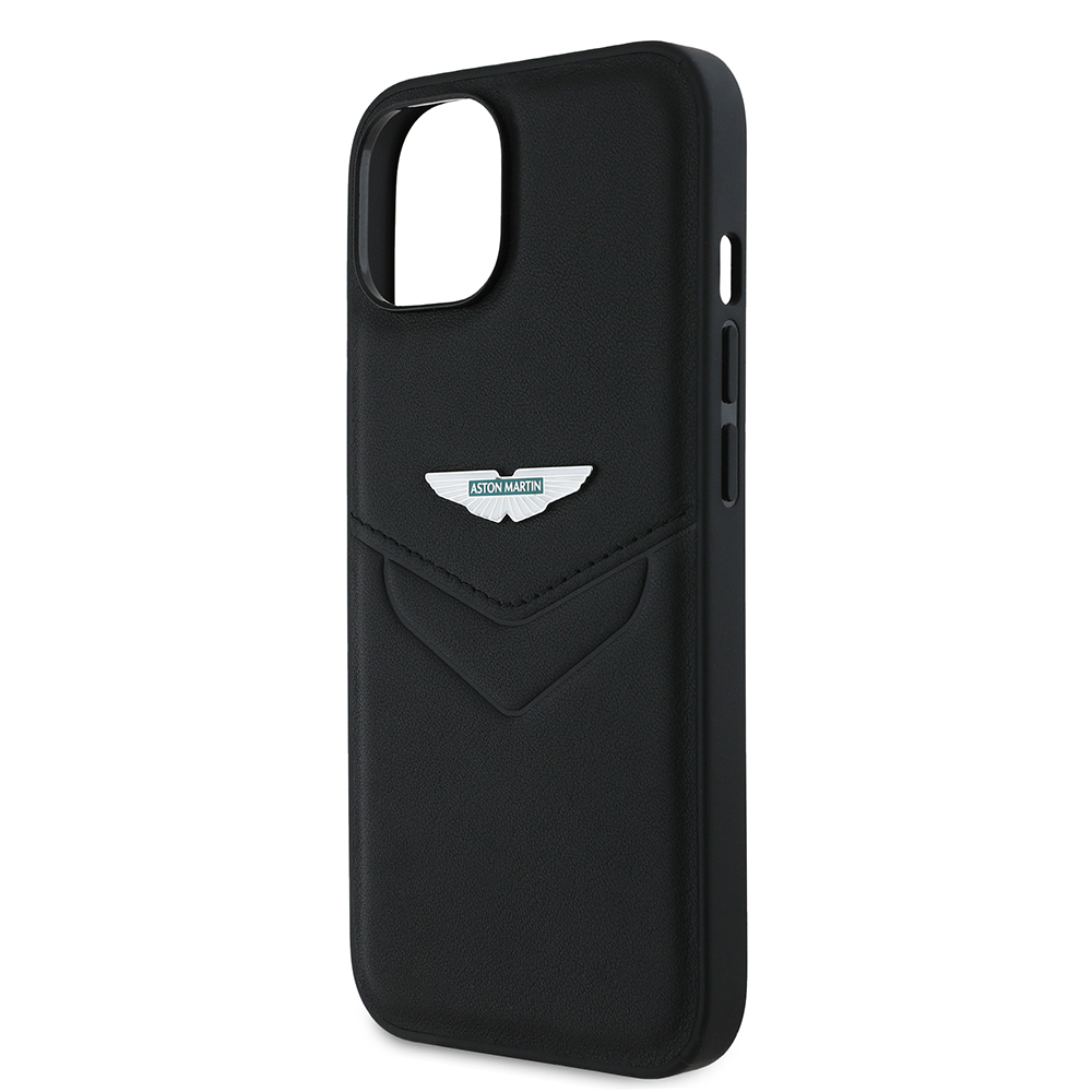 Apple iPhone 15 Kılıf Aston Martin Orjinal Lisanslı Victory Dizayn PU Deri Metal Logolu Kapak - 7