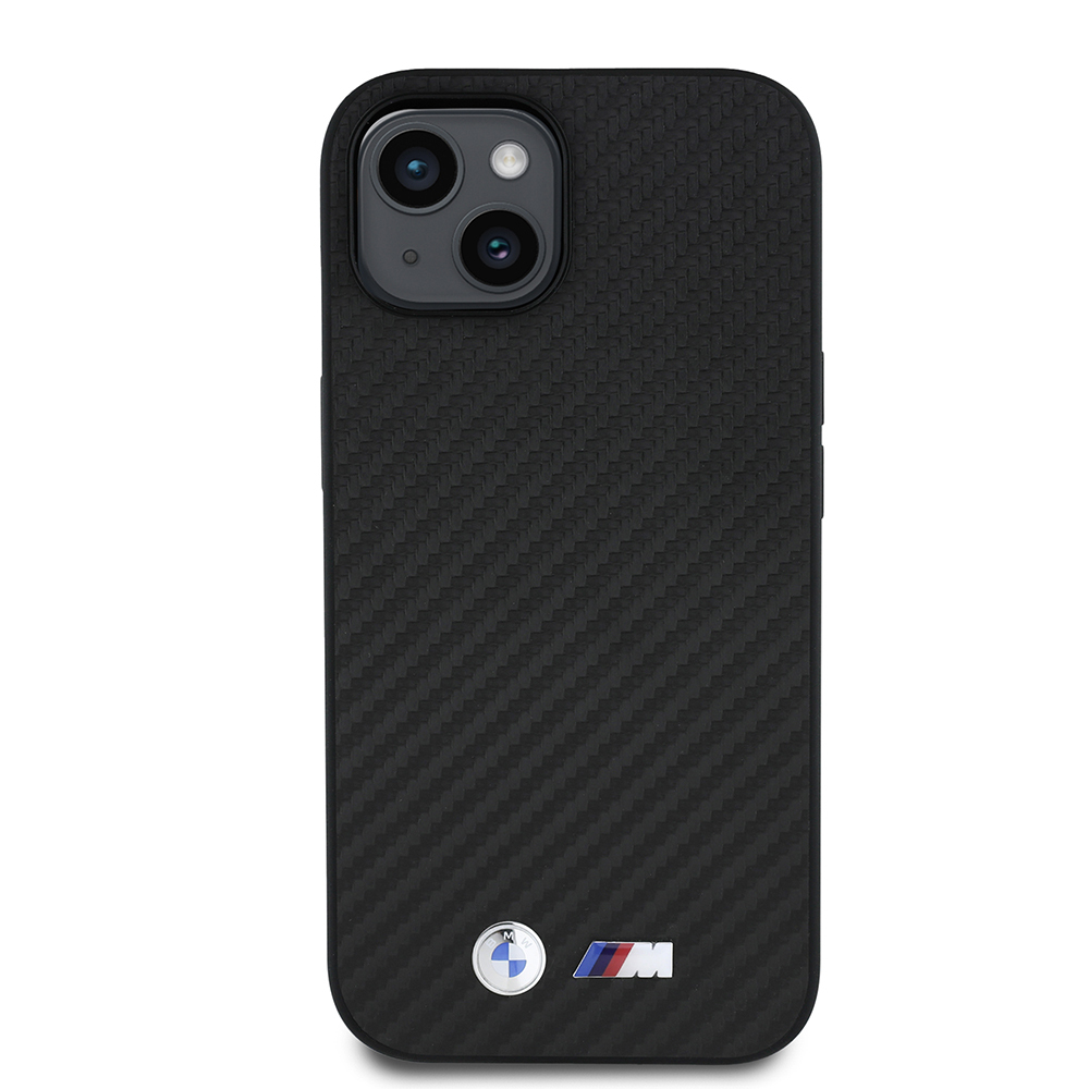 Apple iPhone 15 Kılıf BMW Orjinal Lisanslı Karbon Fiber Tasarımlı ve Metal Logolu PU Deri Kapak - 4