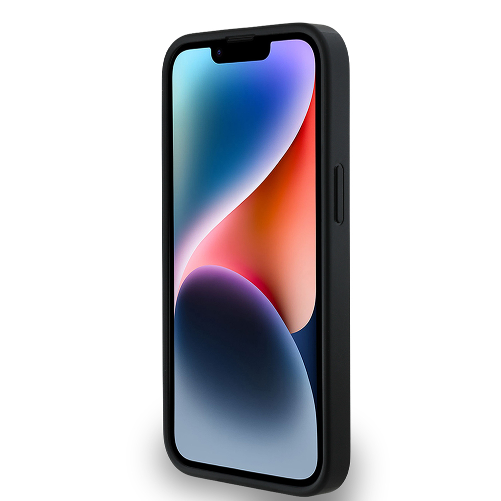 Apple iPhone 15 Kılıf DKNY Orjinal Lisanslı M-safe Şarj Özellikli 3D Yazılı Grid Pattern Kapak - 7
