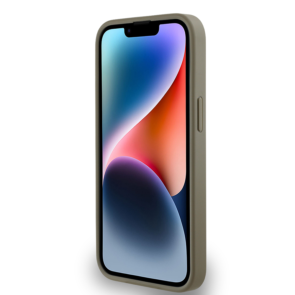 Apple iPhone 15 Kılıf DKNY Orjinal Lisanslı M-safe Şarj Özellikli 3D Yazılı Grid Pattern Kapak - 14