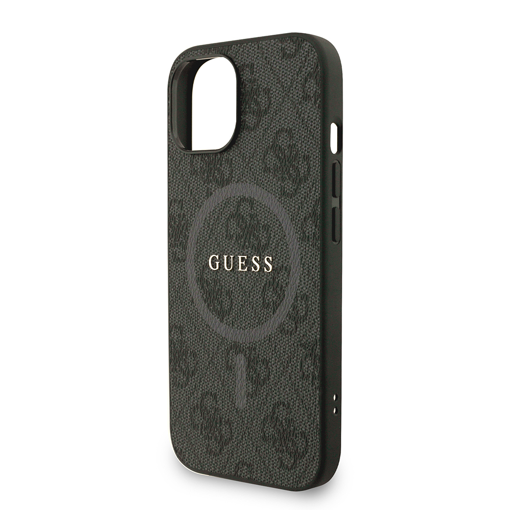 Apple iPhone 15 Kılıf Guess Orjinal Lisanslı M-safe Şarj Özellikli PU Deri Bilek Askı İpli Yazı Logolu Kapak - 7