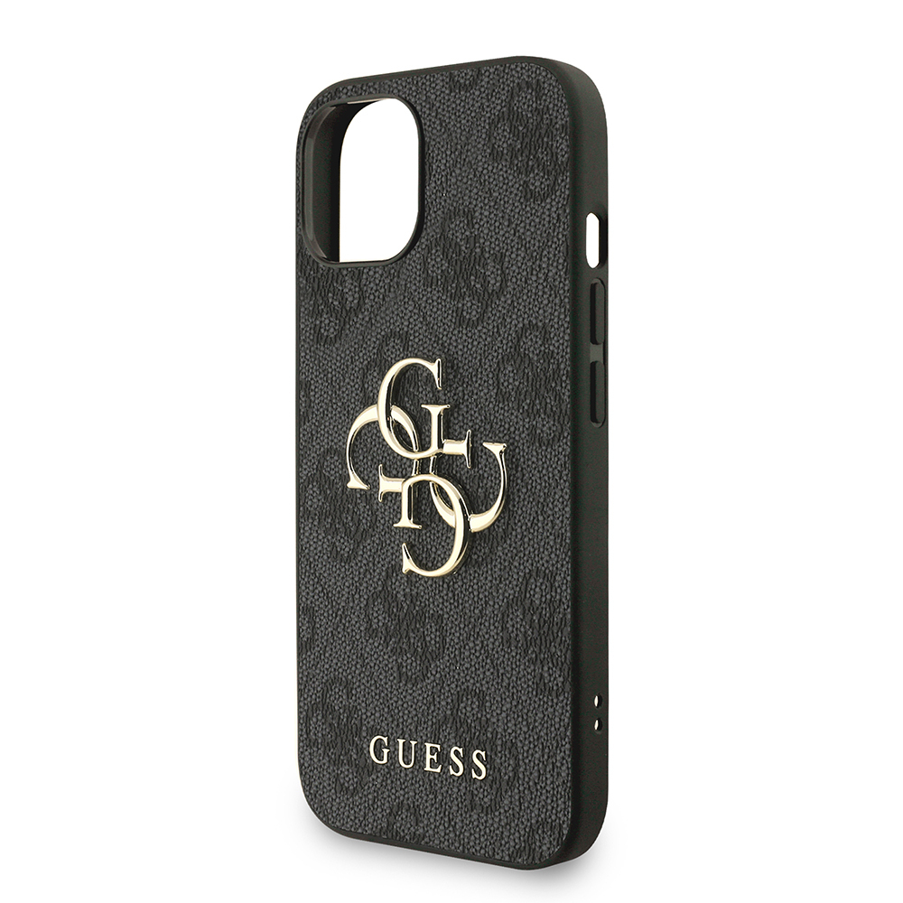 Apple iPhone 15 Kılıf Guess Orjinal Lisanslı PU Deri Bilek Askı İpli Metal Büyük 4G ve Yazı Logolu Kapak - 9
