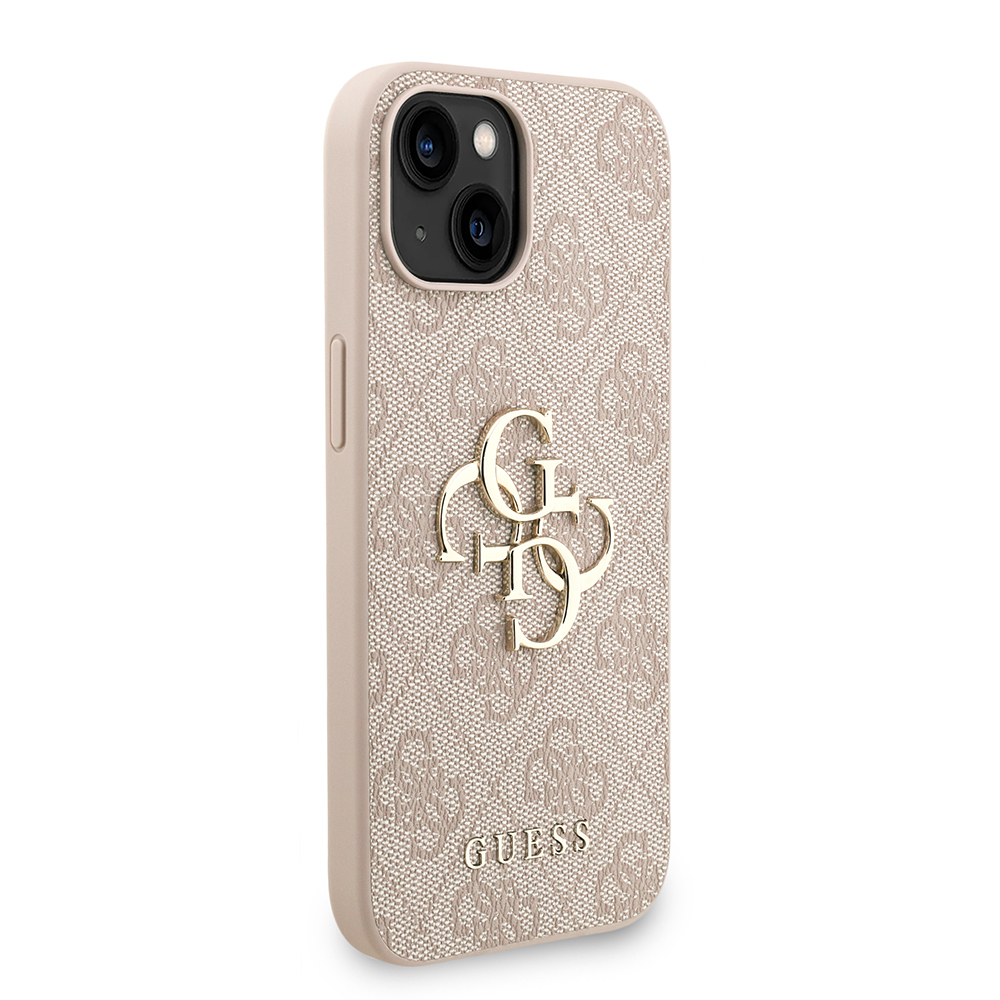 Apple iPhone 15 Kılıf Guess Orjinal Lisanslı PU Deri Bilek Askı İpli Metal Büyük 4G ve Yazı Logolu Kapak - 14