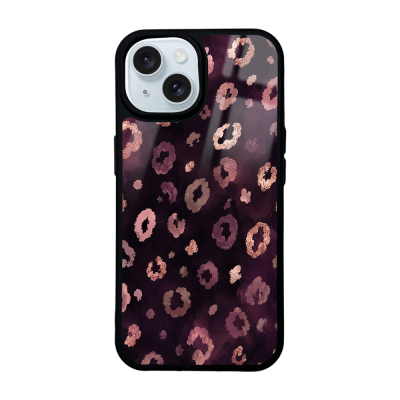 Apple iPhone 15 Kılıf Kamera Korumalı Desenli Zore Lusi Kapak Pembe Leopar