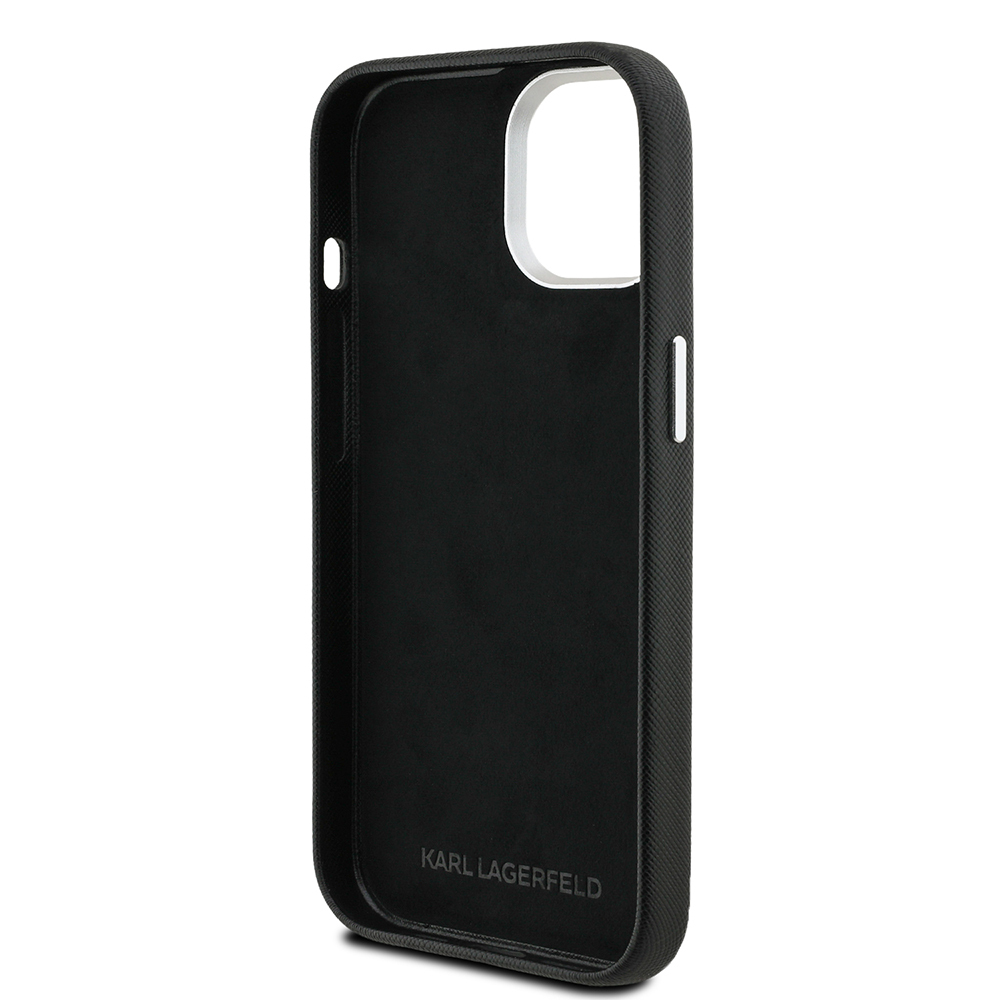 Apple iPhone 15 Kılıf Karl Lagerfeld Orjinal Lisanslı K&C Heads Pin Kapak - 8