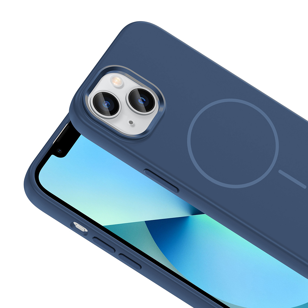 Apple iPhone 15 Kılıf M-Safe Şarj Özellikli Metal Kamera Çerçeveli Zore Edi Silikon Kapak - 14