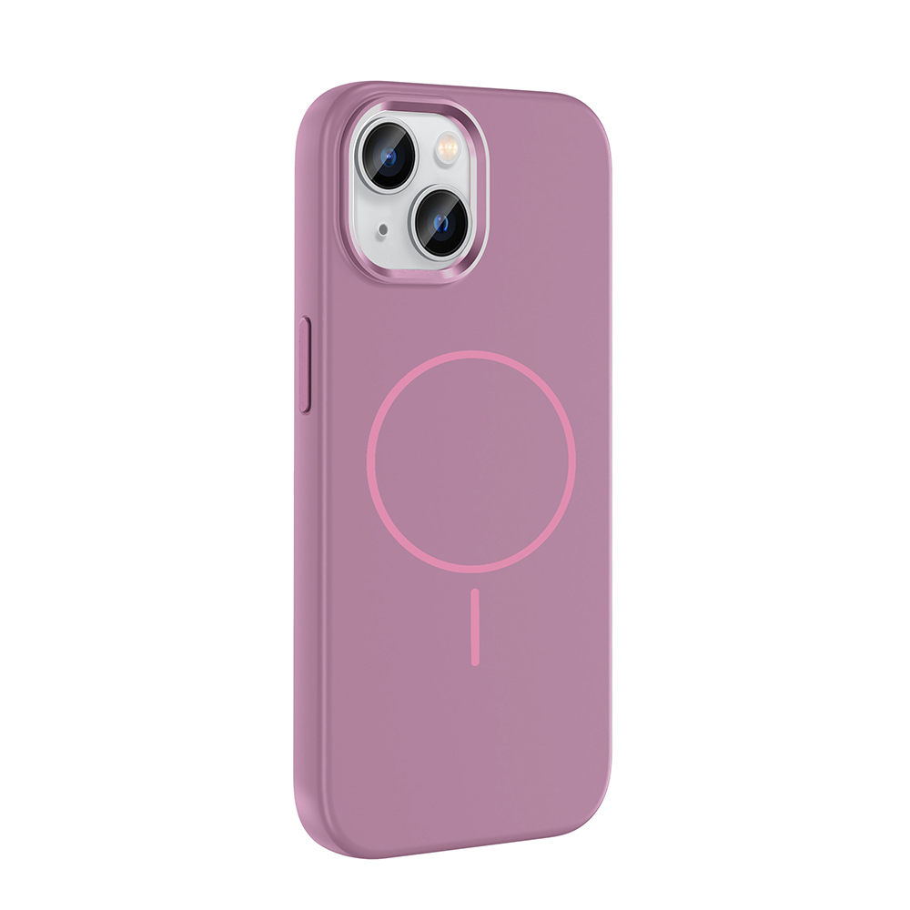 Apple iPhone 15 Kılıf M-Safe Şarj Özellikli Metal Kamera Çerçeveli Zore Edi Silikon Kapak - 13