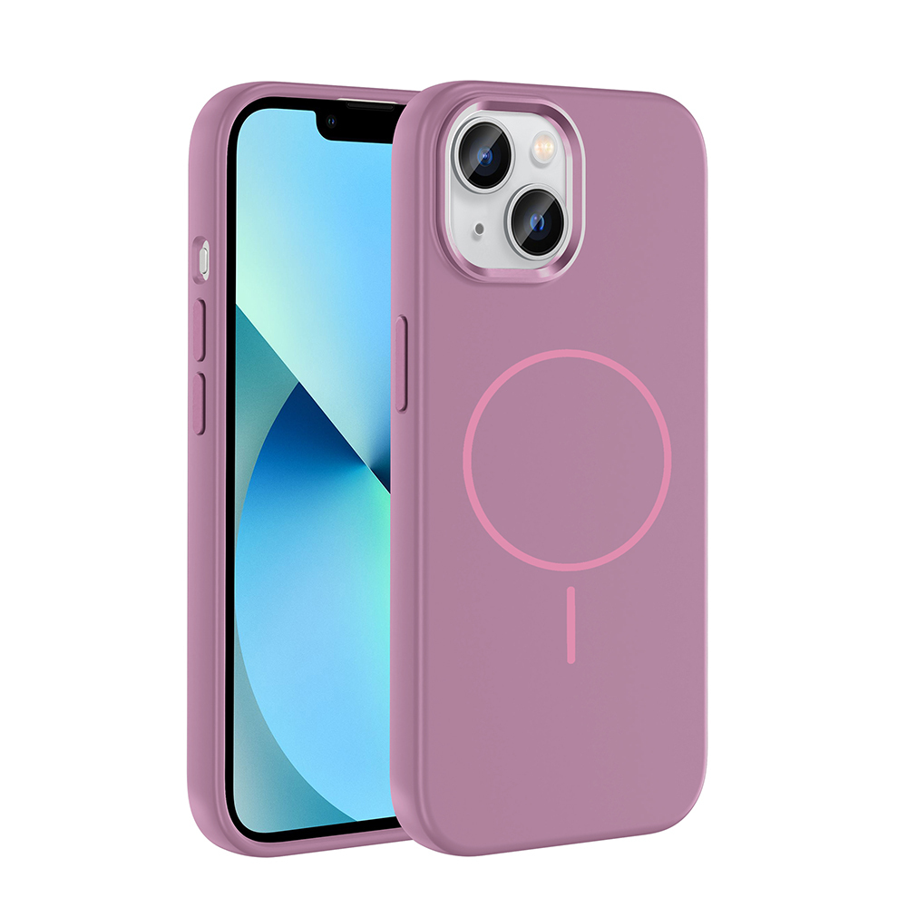 Apple iPhone 15 Kılıf M-Safe Şarj Özellikli Metal Kamera Çerçeveli Zore Edi Silikon Kapak - 6