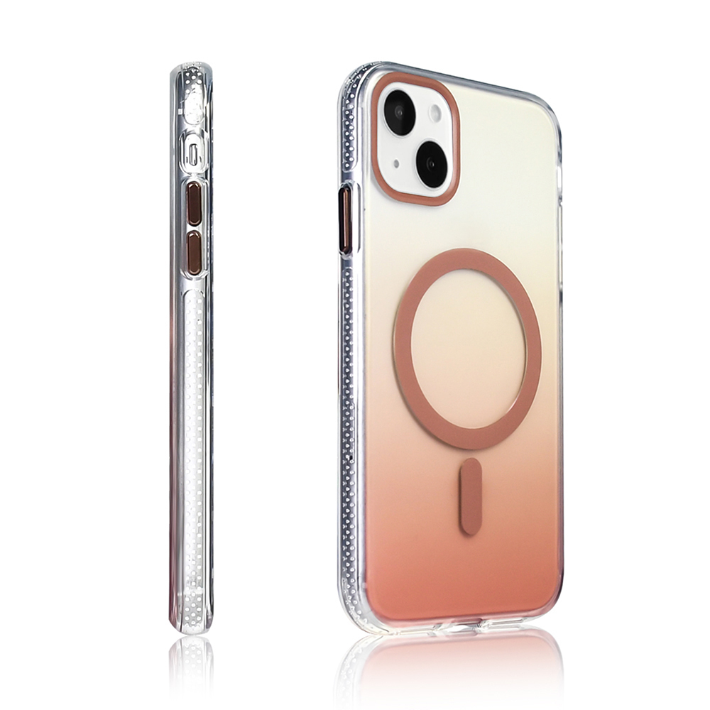 Apple iPhone 15 Kılıf M-safe Şarj Özellikli Transparan Renk Geçişli Zore Toros Kapak - 17