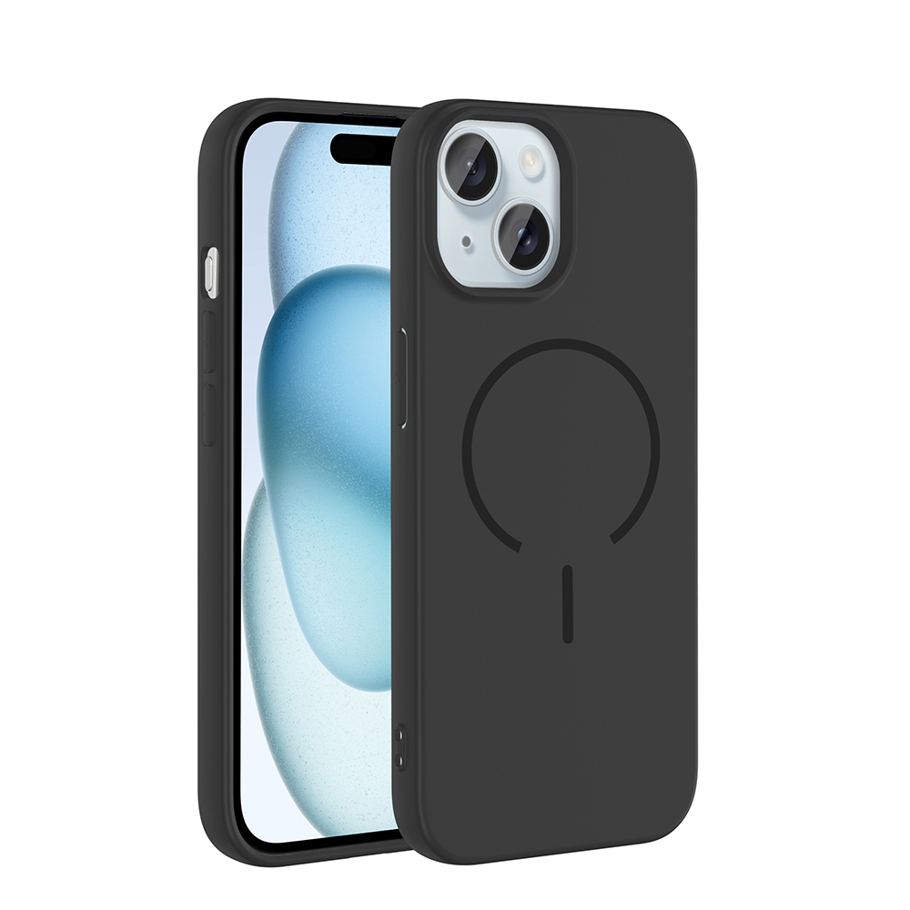 Apple iPhone 15 Kılıf M-safe Şarj Özellikli Zore Meta Kapak - 1