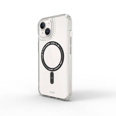 Apple iPhone 15 Kılıf Magsafe Şarj Özellikli Wiwu Basic Color J Serisi Kapak Beyaz