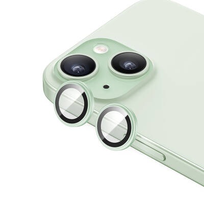 Apple iPhone 15 Plus ​Benks King Kong Corning Kamera Lens Koruyucu Yeşil