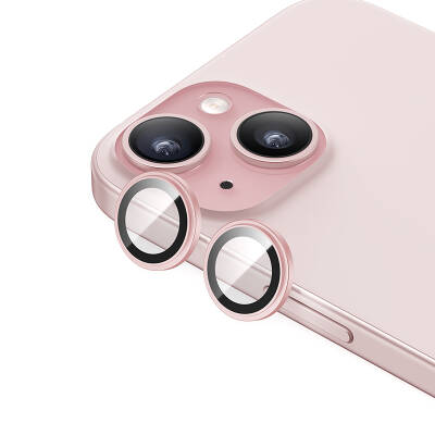 Apple iPhone 15 Plus ​Benks King Kong Corning Kamera Lens Koruyucu Pembe