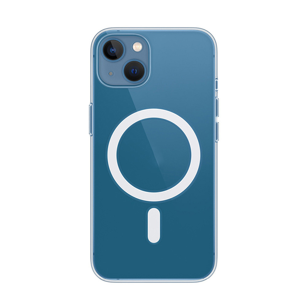 Apple iPhone 15 Plus Camera Protected M-Safe Charging Transparent Zore London Hard PC Case - 4