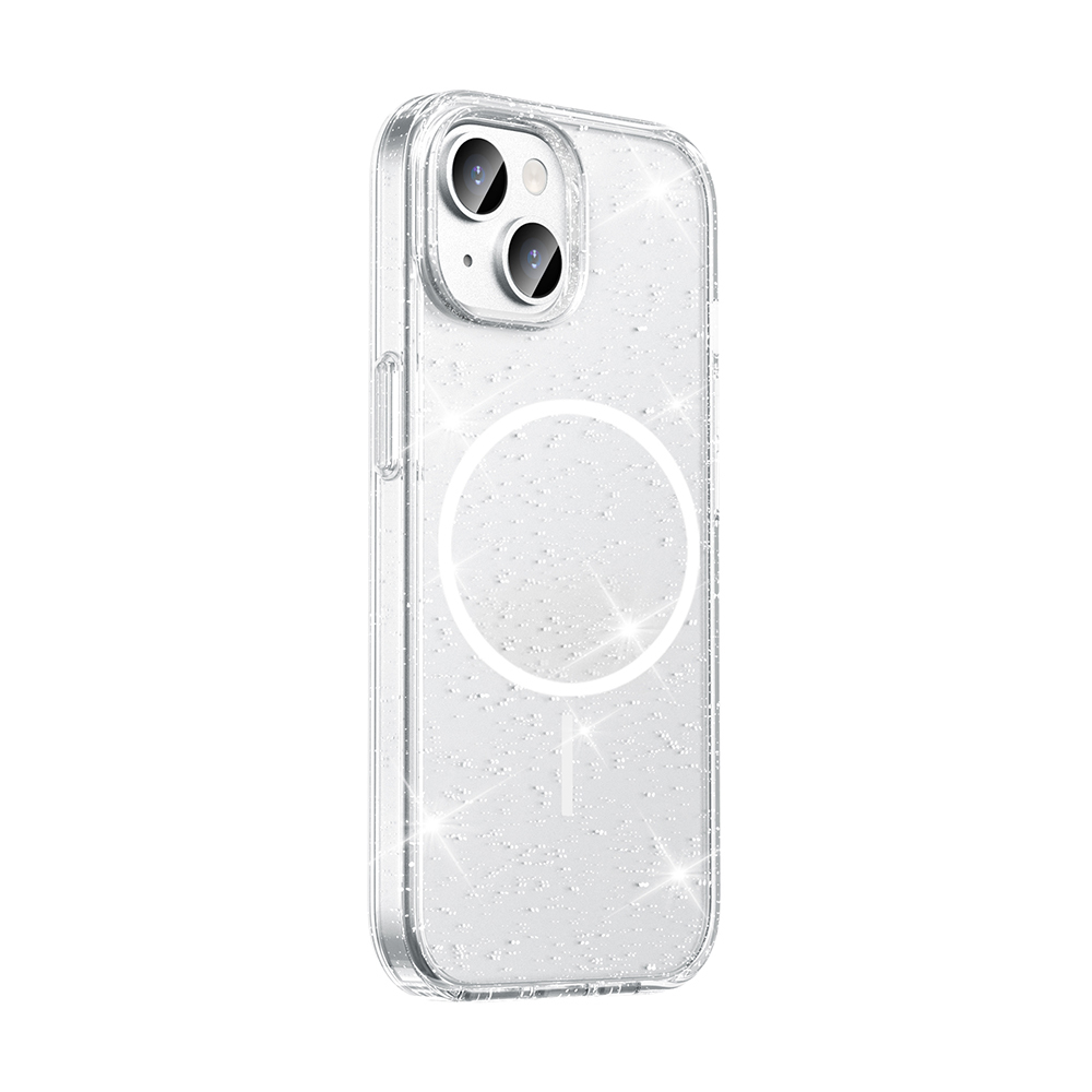 Apple iPhone 15 Plus Case M-safe Charging Feature Shining Glitter Transparent Colorful Zore Maris Cover - 3