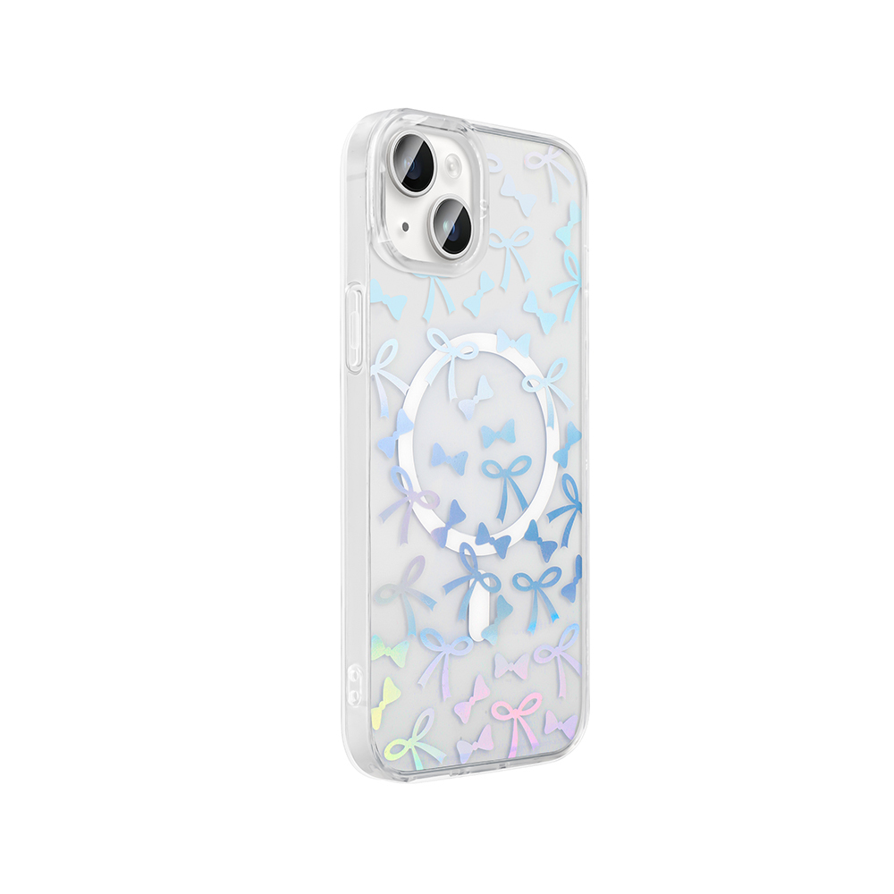 Apple iPhone 15 Plus Case M-Safe Charging Transparent Zore Folk Hard Cover - 11