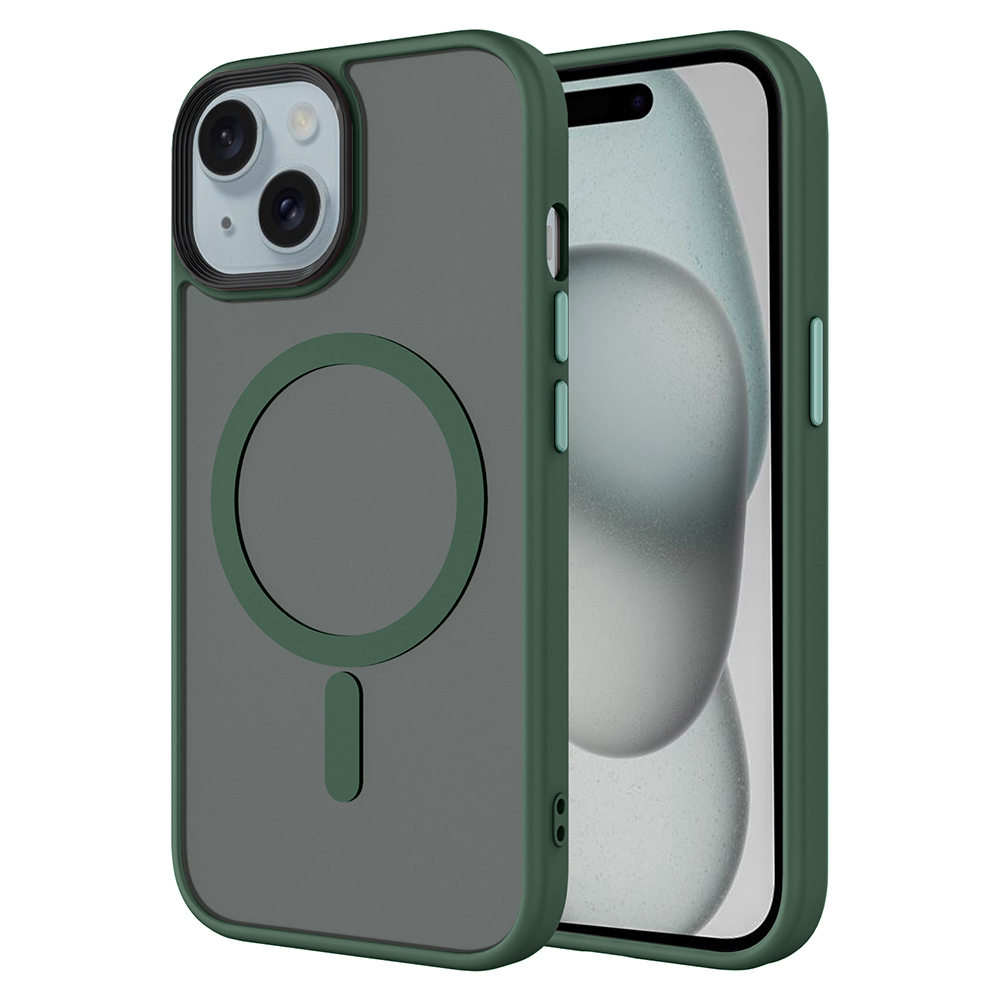 Apple iPhone 15 Plus Case Matte Back Surface Zore Flet Magsafe Cover with Wireless Charging - 8