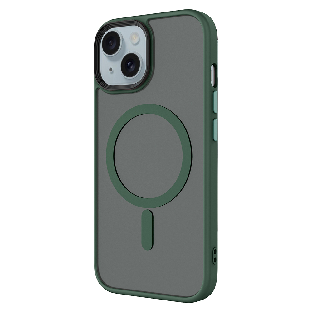 Apple iPhone 15 Plus Case Matte Back Surface Zore Flet Magsafe Cover with Wireless Charging - 12