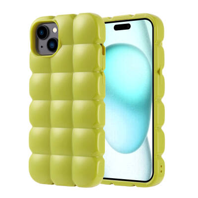 Apple iPhone 15 Plus Case Shiny Flexible Silicone Zore Dom Dom Cover Green