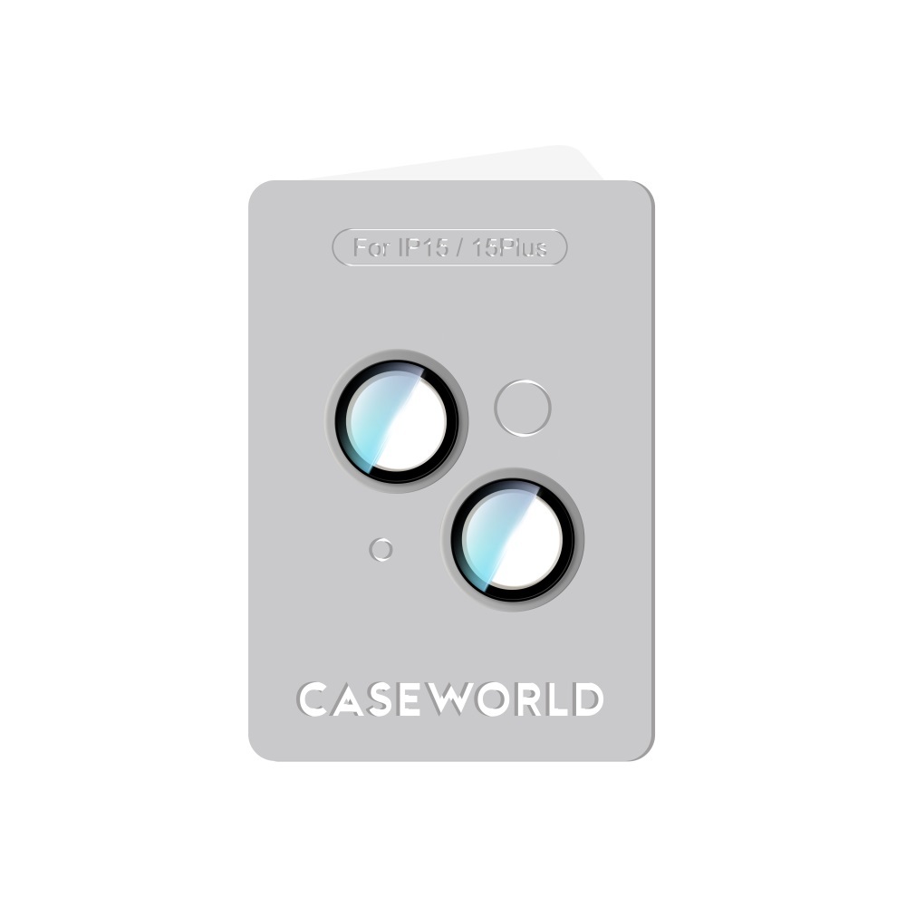 Apple iPhone 15 Plus CaseWorld Alloy Series Oleophobic Anti-Reflective Camera Lens Protector - 11