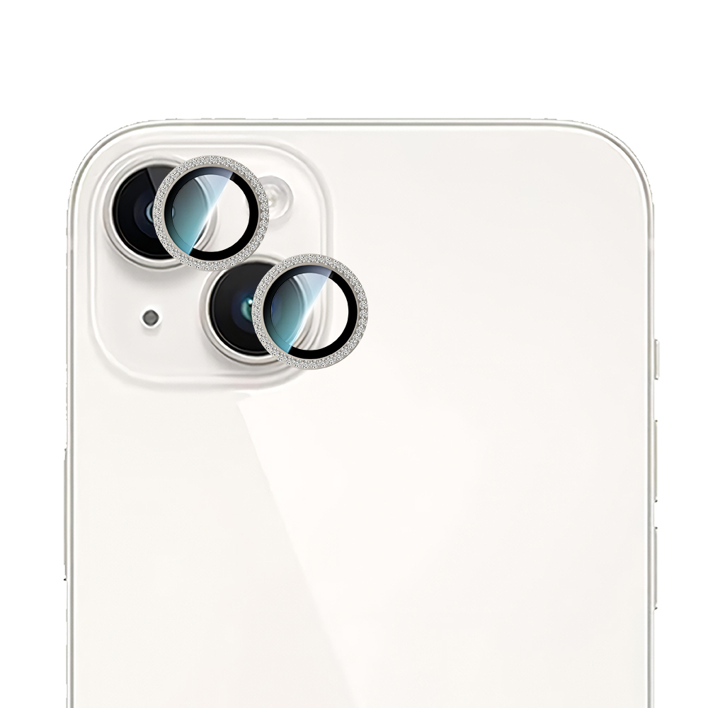 Apple iPhone 15 Plus CaseWorld Alloy Sparkling Diamond Serisi Taşlı Lens Koruyucu - 11